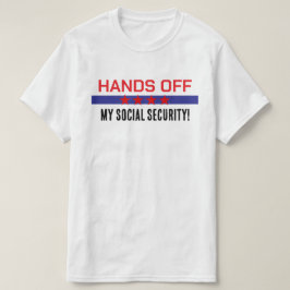 Camiseta Mãos para fora da minha segurança social - Azul br