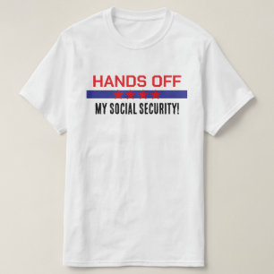Camiseta Mãos para fora da minha segurança social - Azul br