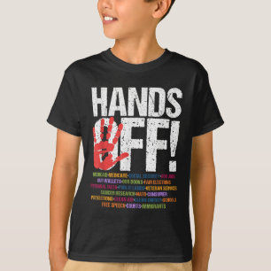 Camiseta Mãos Para Protesto Segurança Social E Medicamento