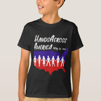 Camiseta Mãos Pela América 25 de maio de 1986 Homens Mulher
