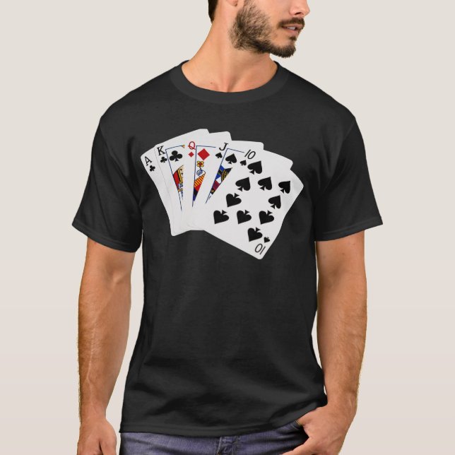 Camiseta Mãos Poker - Hetero - Ace A Dez (Frente)