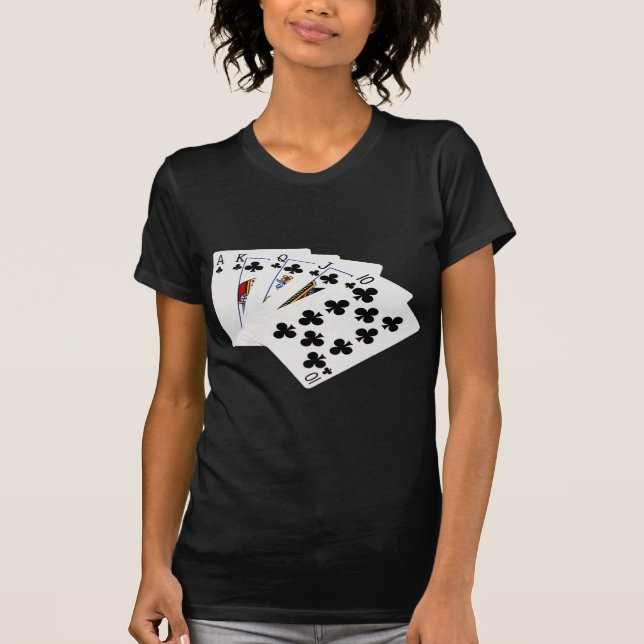 Camiseta Mãos-Poker - Royal Flush - Acessórios para Pistas (Frente)