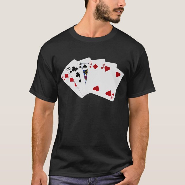 Camiseta Mãos Poker - Um Par - Dez (Frente)