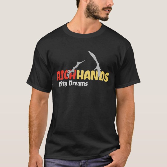 Camiseta Mãos Ricas e Sonhos Sujos (Frente)