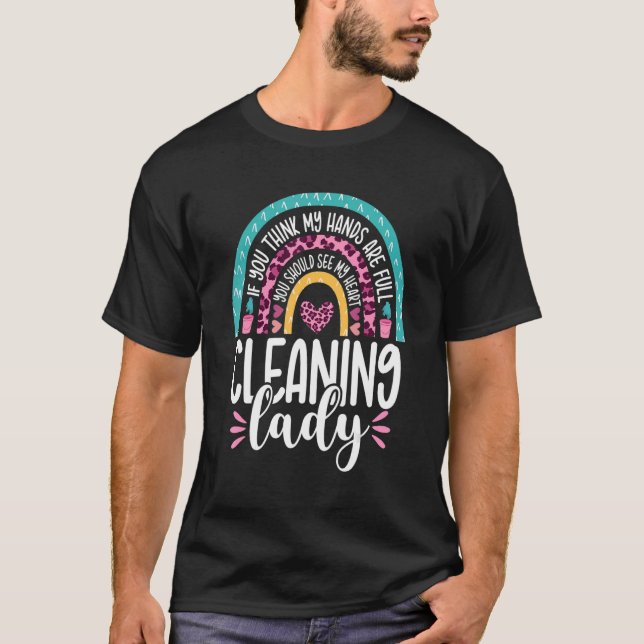 Camiseta Mãos são cheio Cotação Limpando Lady Agregando Ho (Frente)