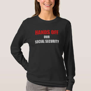 Camiseta Mãos Vintage Fora da Nossa Segurança Social Meme