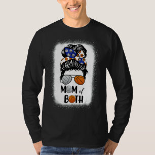 Camiseta Mãozinho De Voleibol Mãe De Basquete Mãe De Ambos