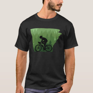 Camiseta Map Arkansas Mountain Bike Rider MTB Biking Mounta