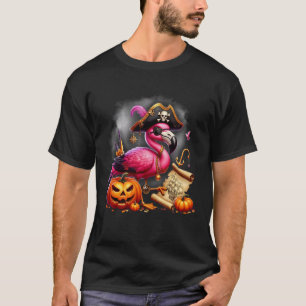 Camiseta Map De Pumpkins E Hal, Pink Flamingo Treasure Map