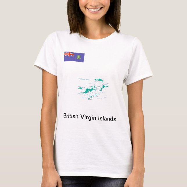 Camiseta Map/FLAG British Virgin Islands (Frente)