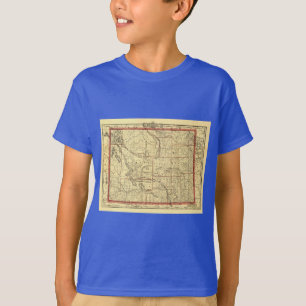 Camiseta Mapa 1895 de Wyoming
