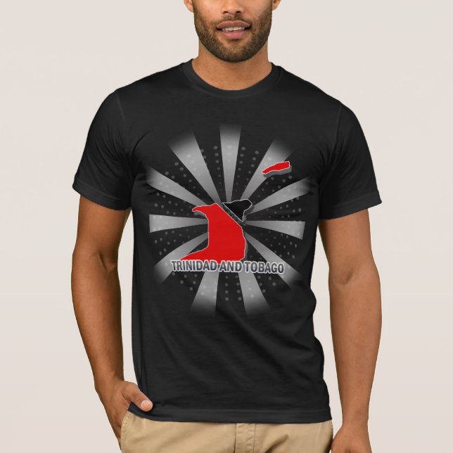Camiseta Mapa 2,0 da bandeira de Trinidad and Tobago (Frente)