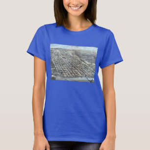 Camiseta Mapa aéreo antigo da cidade de Austin, Texas de 18