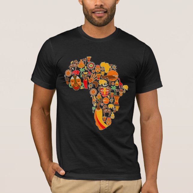 Camiseta Mapa africano (Frente)