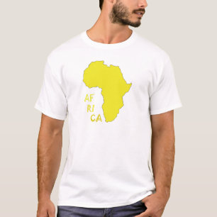 Camiseta Mapa Africano Amarelo Funky