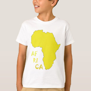 Camiseta Mapa Africano Amarelo Funky