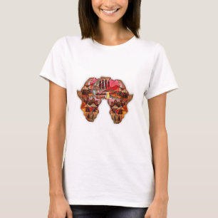 Camiseta Mapa Africano: Celebrar a Estação com a Cultura