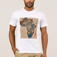 Mapa Africano - Continente Abstrato Negrito
