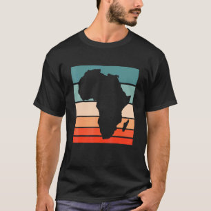 Camiseta Mapa Africano Continente Para O Impulso Negro Do O
