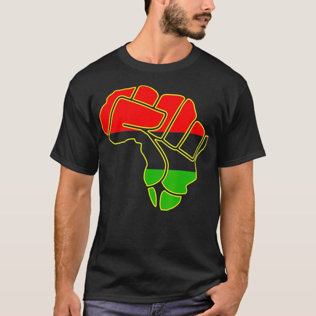 Camiseta Mapa Africano da História Negra (Frente)