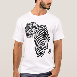 Camiseta Mapa africano de África do safari do impressão d