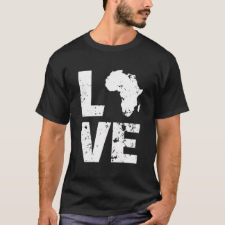 Camiseta Mapa Africano do Continente I Love Africa