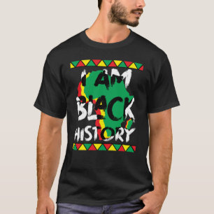 Camiseta Mapa Africano Eu Sou História Negra