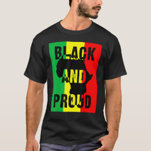 Camiseta Mapa Africano Negro E Orgulhoso Americano