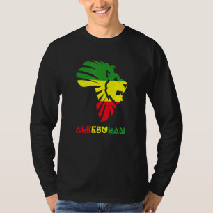 Camiseta Mapa Africano Orgulhoso Leão Africano De Alkebulan