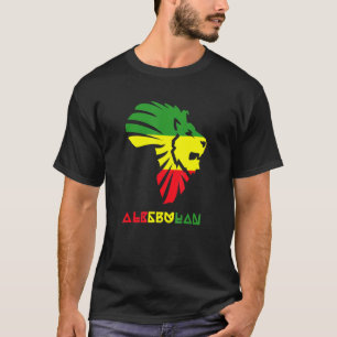 Camiseta Mapa Africano Orgulhoso Leão Africano De Alkebulan