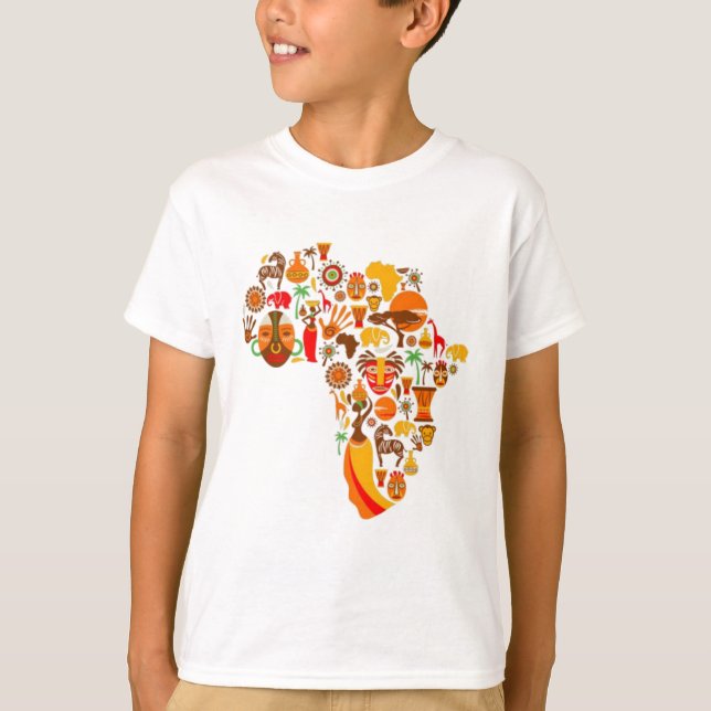 Camiseta Mapa africano T-Shirt (Frente)