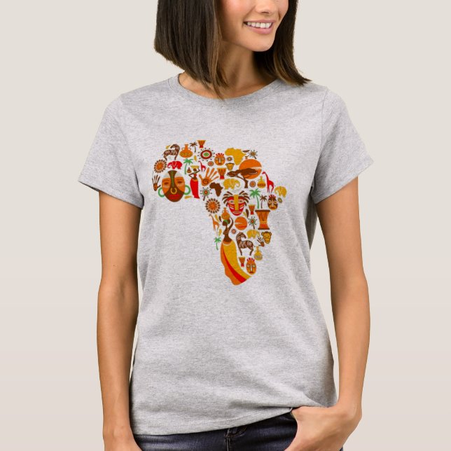 Camiseta Mapa africano T-Shirt (Frente)