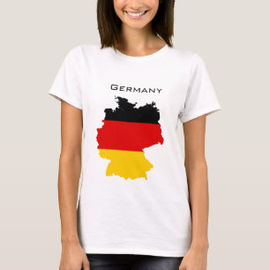 Camiseta Mapa alemão da bandeira