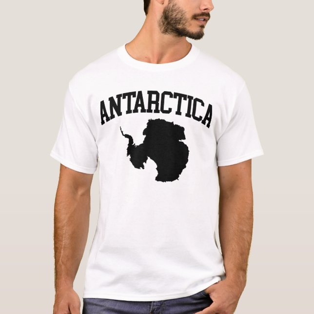 Camiseta Mapa Antártico Da Antártica (Frente)