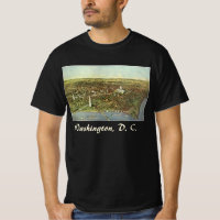 Mapa antigo com uma Visão Panorâmica de Washington