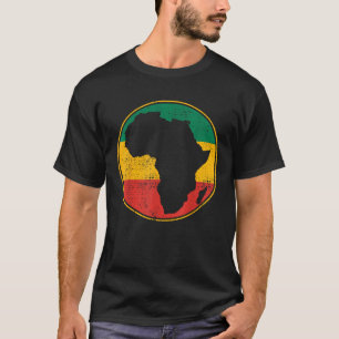 Camiseta Mapa Antigo da África Vintage Tanzânia Namíbia Quê