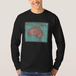 Camiseta Mapa Antigo da Austrália 1924