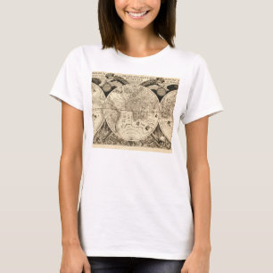 Camiseta Mapa antigo de Phillip Eckebrecht 1630 do mundo