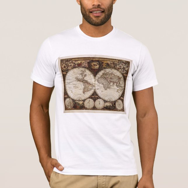 Camiseta Mapa antigo do felpudo Express® nº 4 (Frente)