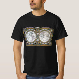 Camiseta Mapa antigo do velho mundo por Claude Auguste Bere