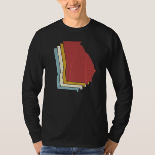 Camiseta Mapa Antigo Estado EUA Retro Geórgia