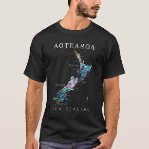 CAMISETA MAPA AOTEAROA NOVA ZEALAND KIWI
