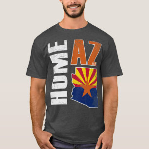Camiseta Mapa Arizoniano do Sinalizador de Arizona de Vinta