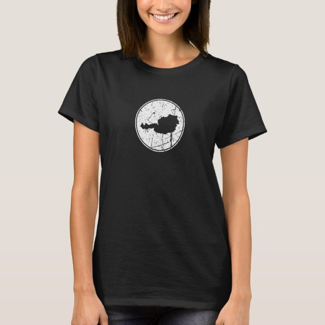 Camiseta Mapa austríaco Vintage (Frente)