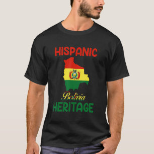 Camiseta Mapa boliviano Bandeira da Bolívia Patrimônio hisp