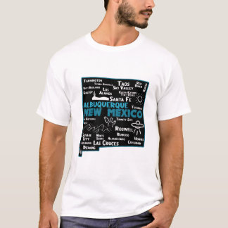 Camiseta Mapa bonito dos Papais noeis de Mapa Albuquerque d