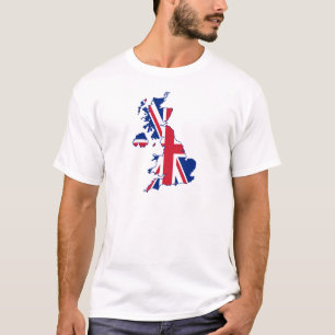 Camiseta Mapa BRITÂNICO da bandeira