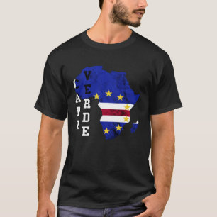 Camiseta Mapa cabo-verdiano das raízes arquipélago isla