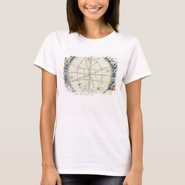 Camiseta Mapa Chartografando o Movimento da Terra e dos Pla (Frente)