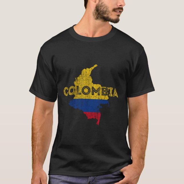 Camiseta Mapa Colombiano E Bandeira Souvenir - Colom Afasta (Frente)